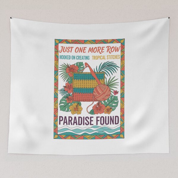 Item preview, Just One More Row Paradise Found Crochet Lovers designed and sold by LuminOrb.