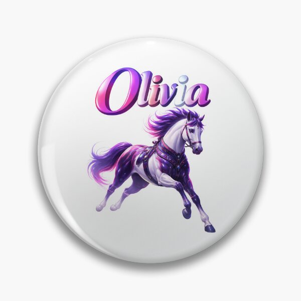 Item preview, Olivia Horse Chinese Zodiac — Year of the Horse Eastern Horoscope Name Design | Freedom Spirit Art designed and sold by AlexLineArt.