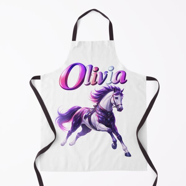 Item preview, Olivia Horse Chinese Zodiac — Year of the Horse Eastern Horoscope Name Design | Freedom Spirit Art designed and sold by AlexLineArt.
