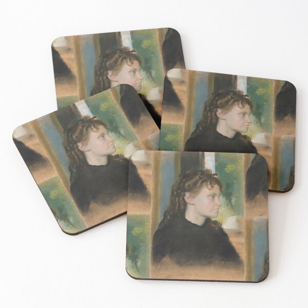 Item preview, Madame Theodore Gobillard Yves Morisot by Edgar Degas: Elegant Profile Portrait Poster designed and sold by artofuniverse.