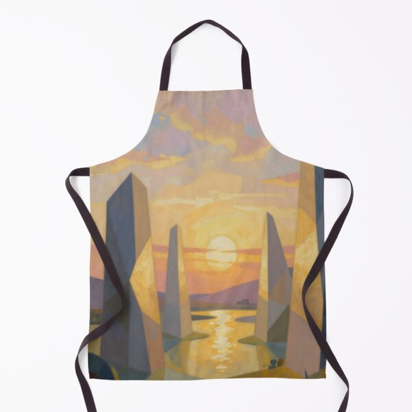 Item preview, Surreal Golden Hour – A dreamlike landscape with light poetry and floating forms in a warm glow designed and sold by FotoworldEdel.
