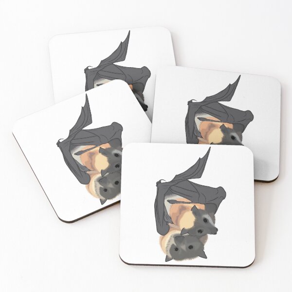 Item preview, Flying Fox mum and pup designed and sold by WildAussieBytes.