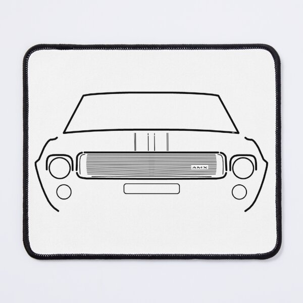 Item preview, AMC AMX classic 1960s American muscle car outline black designed and sold by soitwouldseem.