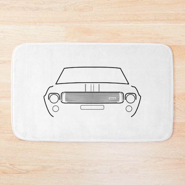Item preview, AMC AMX classic 1960s American muscle car outline black designed and sold by soitwouldseem.
