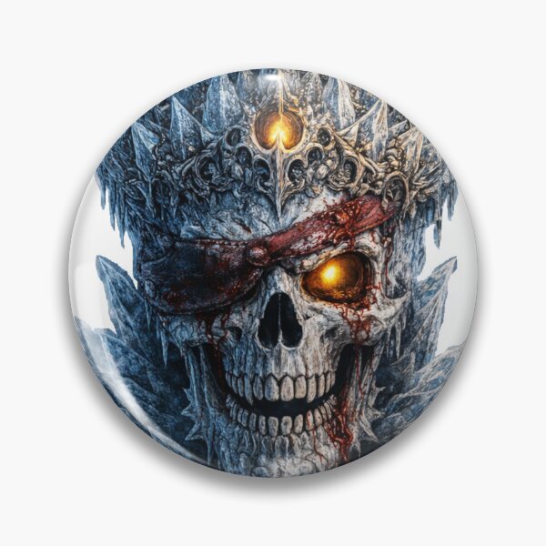 Item preview, Ice Pirate Skull – Frozen Pirate King with Bloodstained Eyepatch designed and sold by BoldLineDesign.
