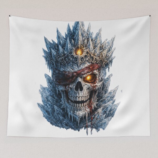 Item preview, Ice Pirate Skull – Frozen Pirate King with Bloodstained Eyepatch designed and sold by BoldLineDesign.