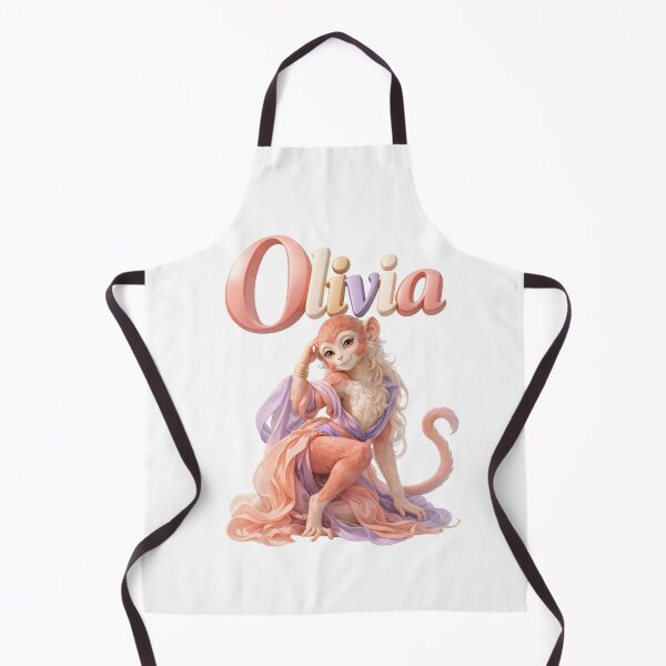 Item preview, Olivia Monkey Chinese Zodiac — Year of the Monkey Eastern Horoscope Name Design | Clever Spirit Art designed and sold by AlexLineArt.