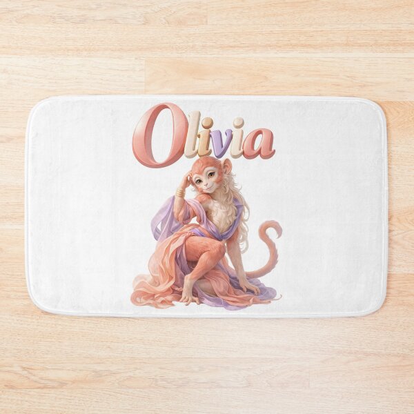Item preview, Olivia Monkey Chinese Zodiac — Year of the Monkey Eastern Horoscope Name Design | Clever Spirit Art designed and sold by AlexLineArt.
