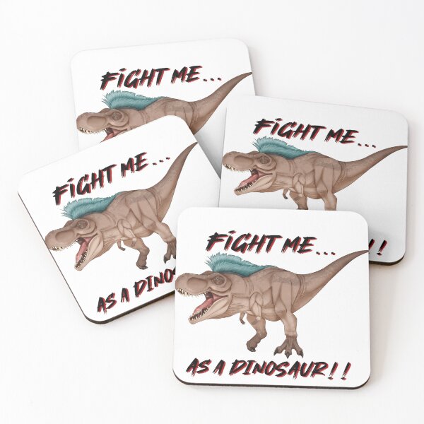 Item preview, Fight me... As a dinosaur!!! (White BG) designed and sold by Bananart-.