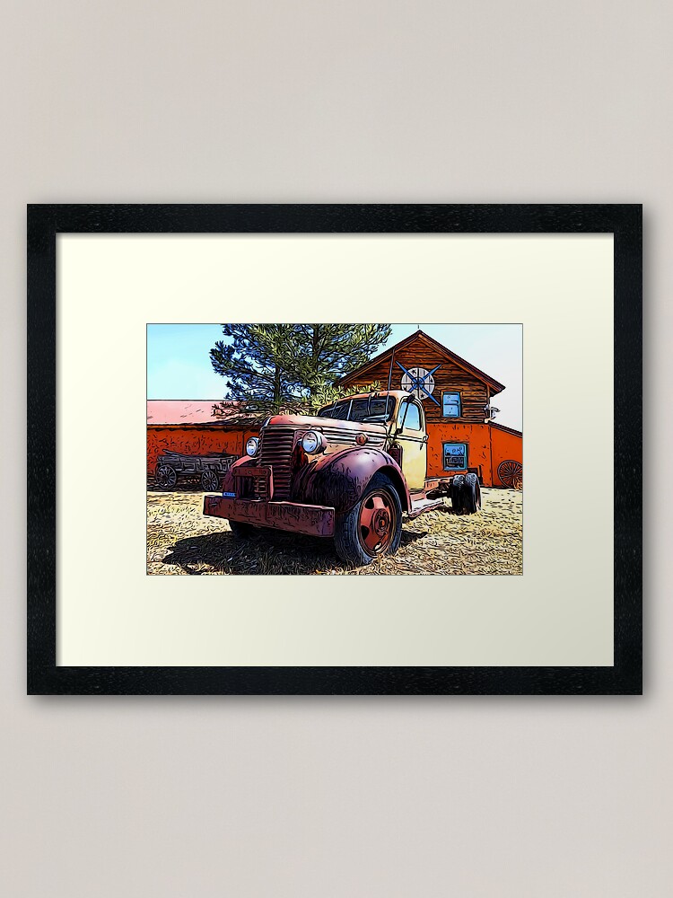 Alternate view of Vintage Heavy Duty Truck 1930's Framed Art Print
