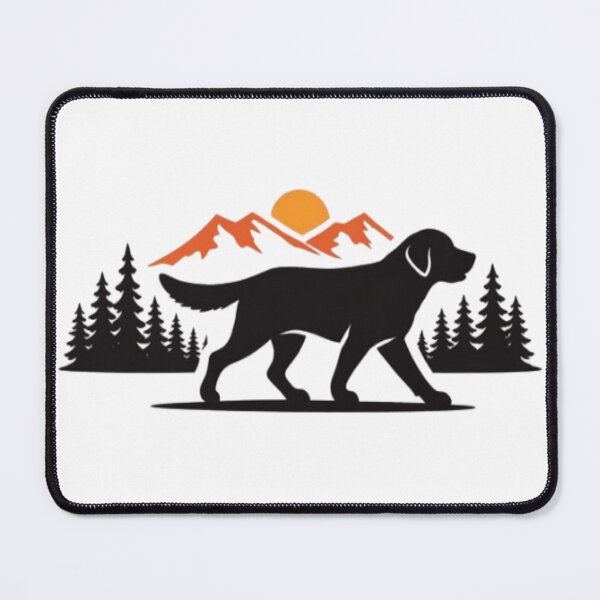 Item preview, Hiking Labrador Sunset Mountain Silhouette – Outdoor Adventure Dog designed and sold by PawPrintCustom.