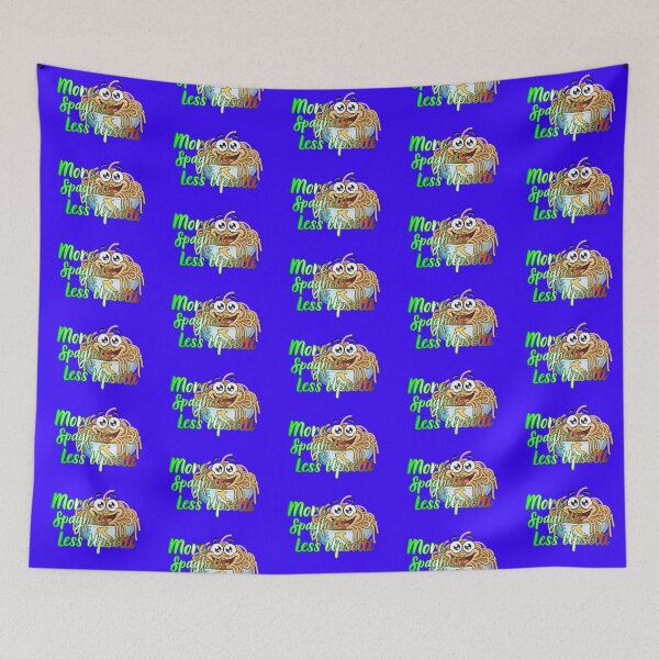 Item preview, More Spaghetti Less Upsetti.  Fun graphic of cheerful spaghetti in bowl. designed and sold by Creative-Sanc.