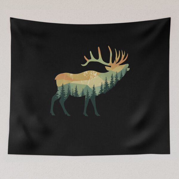 Item preview, Elk Hunting Hiking Outdoor Camping Forest Men Women Elk  designed and sold by THREE LITTLE BEANS.