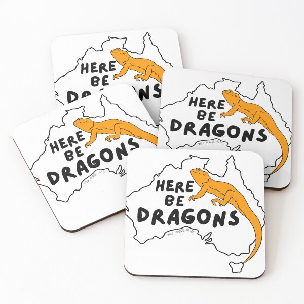 Item preview, Here Be Dargons - colour 2 designed and sold by WildAussieBytes.