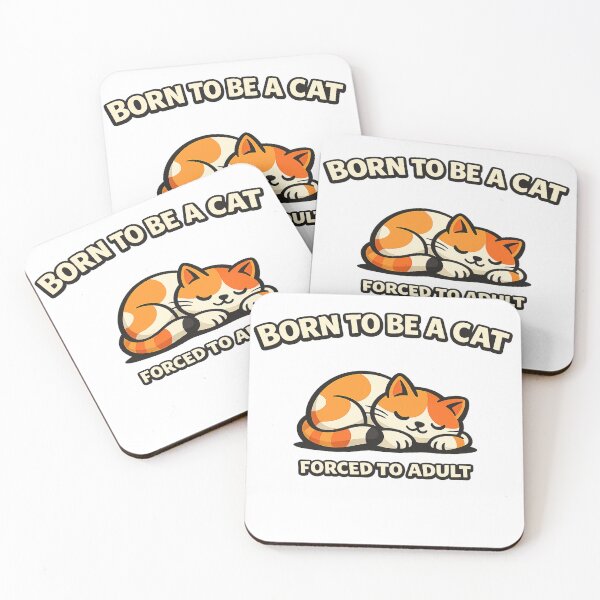 Item preview, Born to Be a Cat Forced to Adult Funny Cat Lover Design designed and sold by Purdiole-art.