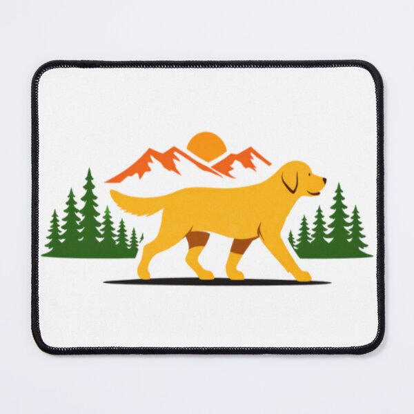 Item preview, Hiking Labrador Sunset Mountains – Minimal Outdoor Dog Badge designed and sold by PawPrintCustom.