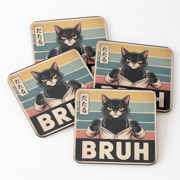 Item preview, Funny Cat Bruh Teen Boys Girls Men Women Meme Japanese Anime designed and sold by THREE LITTLE BEANS.