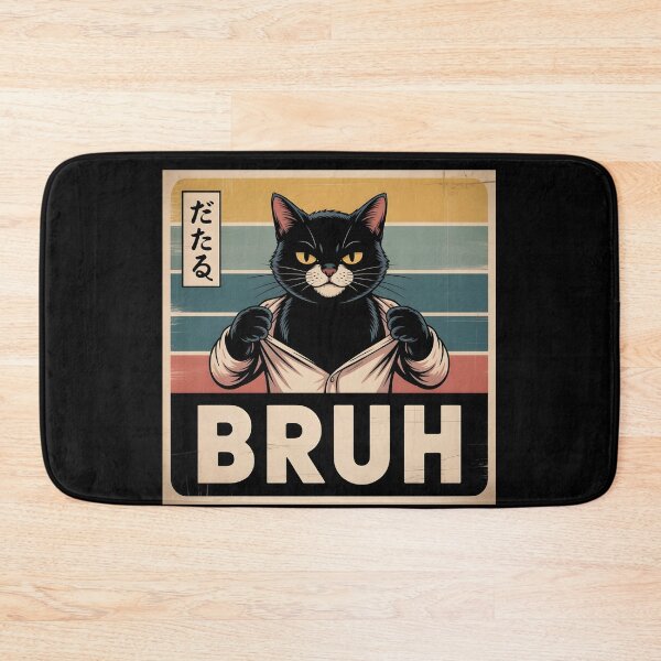 Item preview, Funny Cat Bruh Teen Boys Girls Men Women Meme Japanese Anime designed and sold by THREE LITTLE BEANS.