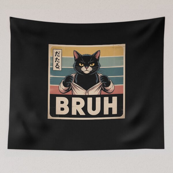 Item preview, Funny Cat Bruh Teen Boys Girls Men Women Meme Japanese Anime designed and sold by THREE LITTLE BEANS.