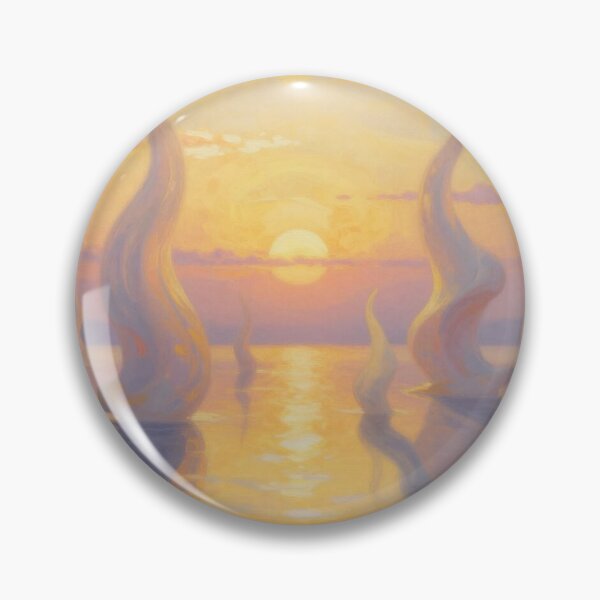 Item preview, Surreal Golden Hour – A dreamlike landscape with light poetry and floating forms in a warm glow designed and sold by FotoworldEdel.
