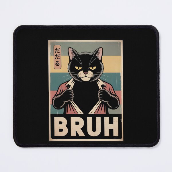 Item preview, Funny Cat Bruh Teen Boys Girls Men Women Meme Japanese Anime designed and sold by THREE LITTLE BEANS.
