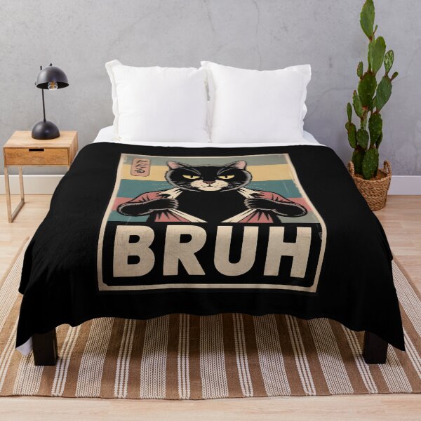 Item preview, Funny Cat Bruh Teen Boys Girls Men Women Meme Japanese Anime designed and sold by THREE LITTLE BEANS.