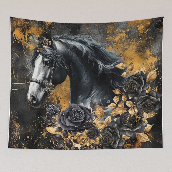 Item preview, A dark horse among flowers. designed and sold by MagelliShop.