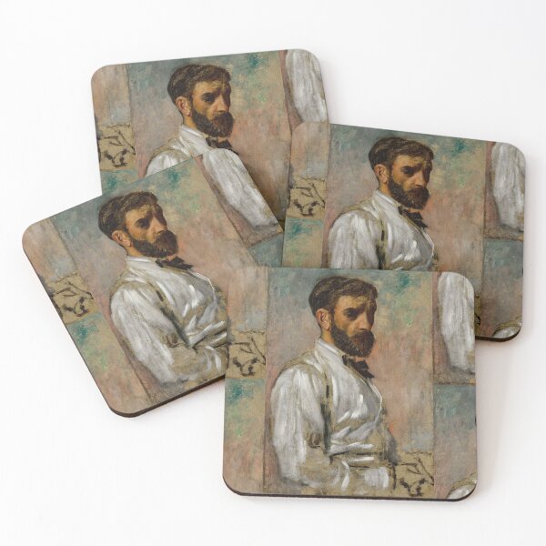 Item preview, Portrait Dartiste Leon Bonnat by Edgar Degas: Impressionist Portrait Study Print designed and sold by artofuniverse.