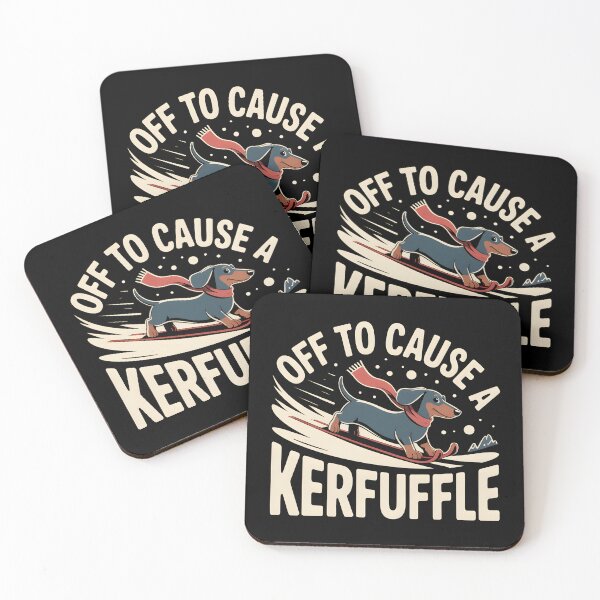 Item preview, Off to Cause A Kerfuffle Dachshund - This funny design is perfect for dachshund lovers and dog fans who adore playful humor, mischievous personalities, and charming canine character. designed and sold by ZyziowskyArt.