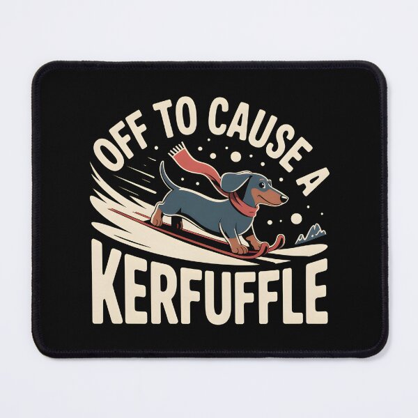 Item preview, Off to Cause A Kerfuffle Dachshund - This funny design is perfect for dachshund lovers and dog fans who adore playful humor, mischievous personalities, and charming canine character. designed and sold by ZyziowskyArt.