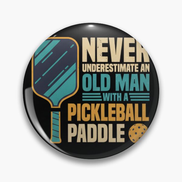 Item preview, Mens Never Underestimate an Old Man with A Pickleball Paddle designed and sold by THREE LITTLE BEANS.