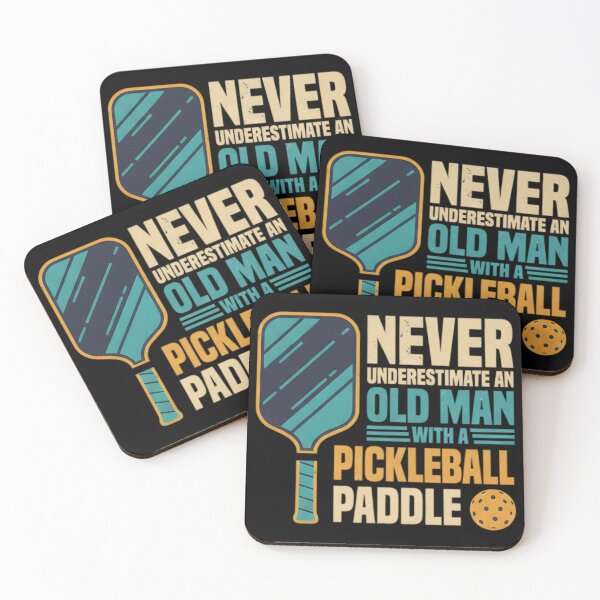 Item preview, Mens Never Underestimate an Old Man with A Pickleball Paddle designed and sold by THREE LITTLE BEANS.
