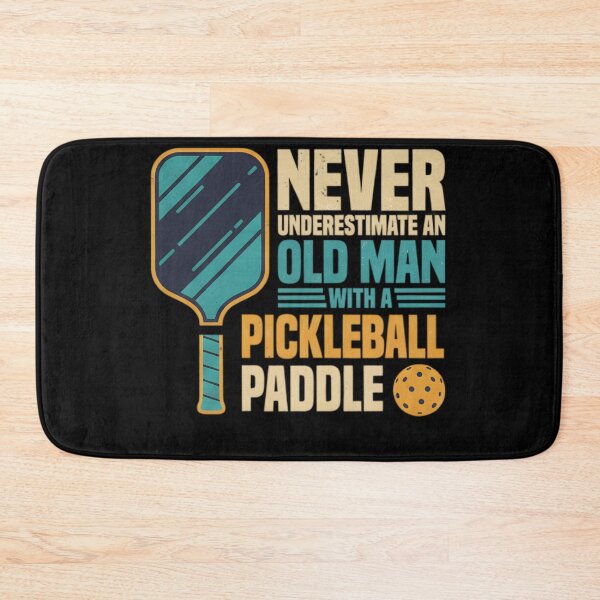 Item preview, Mens Never Underestimate an Old Man with A Pickleball Paddle designed and sold by THREE LITTLE BEANS.