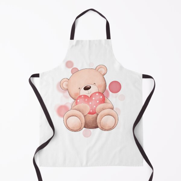 Item preview, Smiling Teddy Bear Holding a Heart – Valentine Illustration designed and sold by iamKRUK.