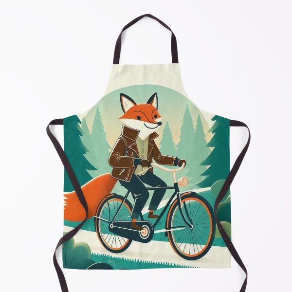 Item preview, Forest Ride – Stylish Fox on a Bicycle Illustration designed and sold by Dogandesighn.