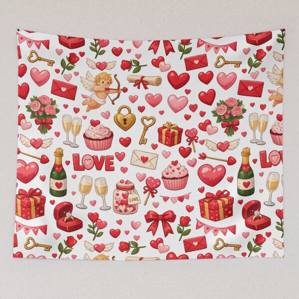 Item preview, Valentines Day Cupid Love Hearts designed and sold by sweta_r.art.
