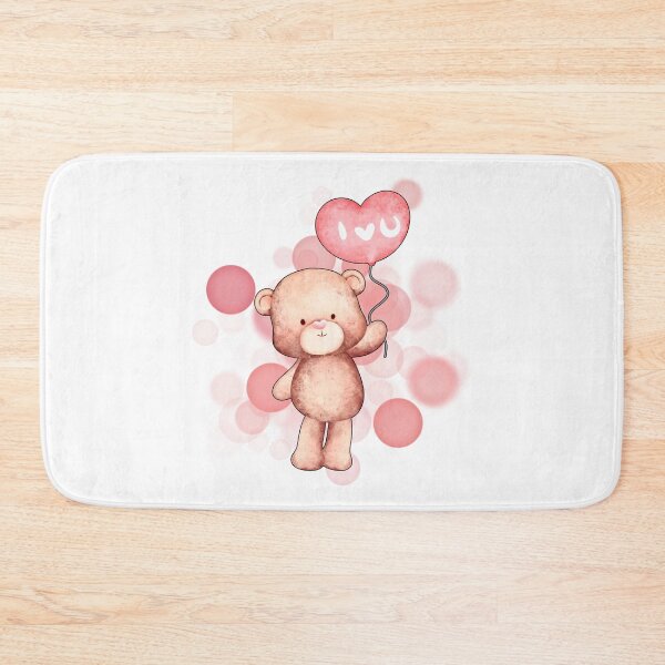 Item preview, Teddy Bear Holding a Heart-Shaped Balloon with “I Love You” Text designed and sold by iamKRUK.