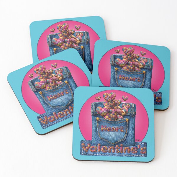 Item preview, 3D Patchwork Quilt Valentine's Heart - Handmade Fabric Art Design designed and sold by Italian Ink Studio.