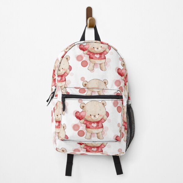 Item preview, Teddy Bear Holding a Small Heart - Valentine Illustration designed and sold by iamKRUK.