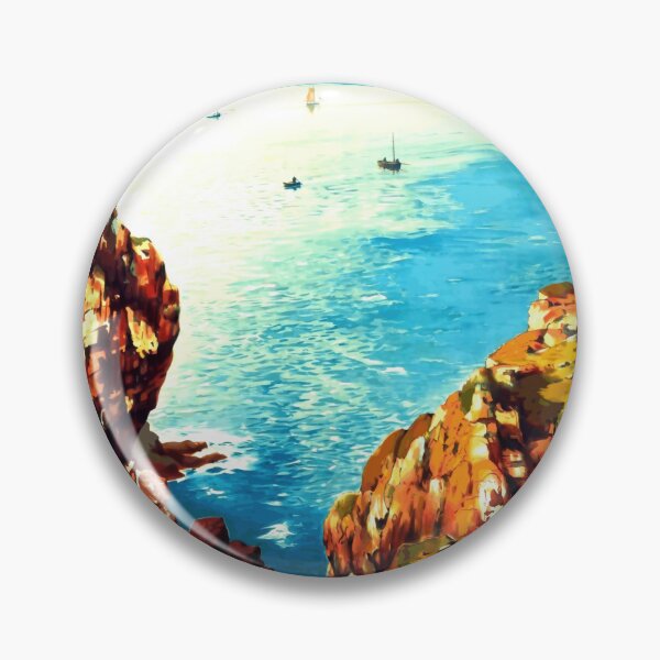 Item preview, Vintage Art Deco Travel Poster | Chemins de Fer de l'État | Brittany Coast France | Scenic Railways & Seaside Adventure designed and sold by artofuniverse.