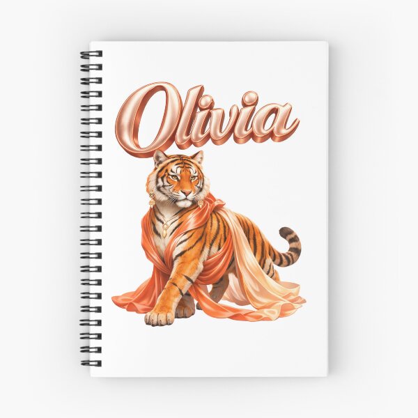 Item preview, Olivia Tiger Chinese Zodiac — Year of the Tiger Eastern Horoscope Name Design | Power & Confidence Art designed and sold by AlexLineArt.