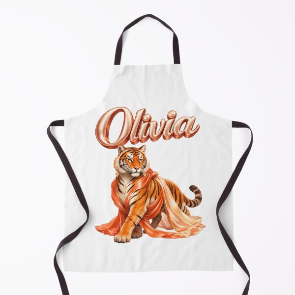 Item preview, Olivia Tiger Chinese Zodiac — Year of the Tiger Eastern Horoscope Name Design | Power & Confidence Art designed and sold by AlexLineArt.