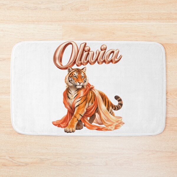 Item preview, Olivia Tiger Chinese Zodiac — Year of the Tiger Eastern Horoscope Name Design | Power & Confidence Art designed and sold by AlexLineArt.