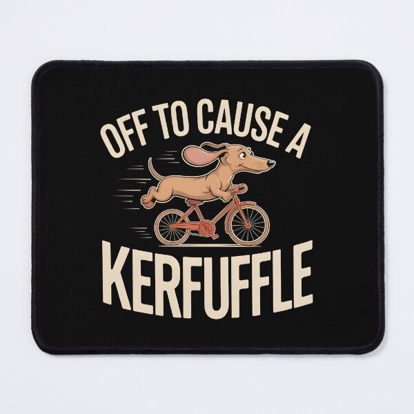 Item preview, Off to Cause A Kerfuffle Dachshund - This funny design is perfect for dachshund lovers and dog fans who adore playful humor, mischievous personalities, and charming canine character. designed and sold by ZyziowskyArt.
