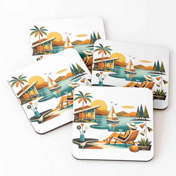 Item preview, Lake View Relax - Mid-Century Modern designed and sold by AI Experiment Lab.