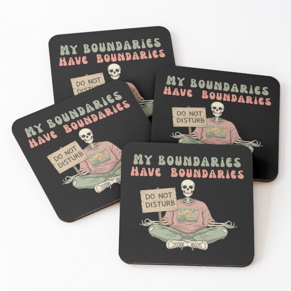 Item preview, My Boundaries Have Boundaries Funny Retro Skeleton designed and sold by GrafTeesLab.