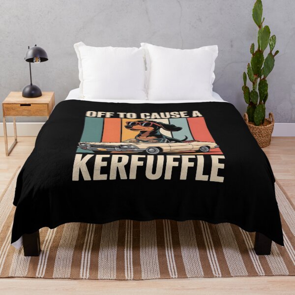 Item preview, Off to Cause A Kerfuffle Dachshund - This funny design is perfect for dachshund lovers and dog fans who adore playful humor, mischievous personalities, and charming canine character. designed and sold by ZyziowskyArt.