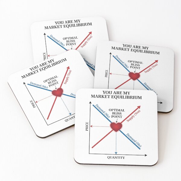 Item preview, Supply and Demand Market Equilibrium Economics Valentine designed and sold by FiscalFashions.
