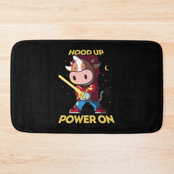 Item preview, Hood Up. Power On – Cosmic cow streetwear Sci-Fi cartoon designed and sold by messy-nessie.