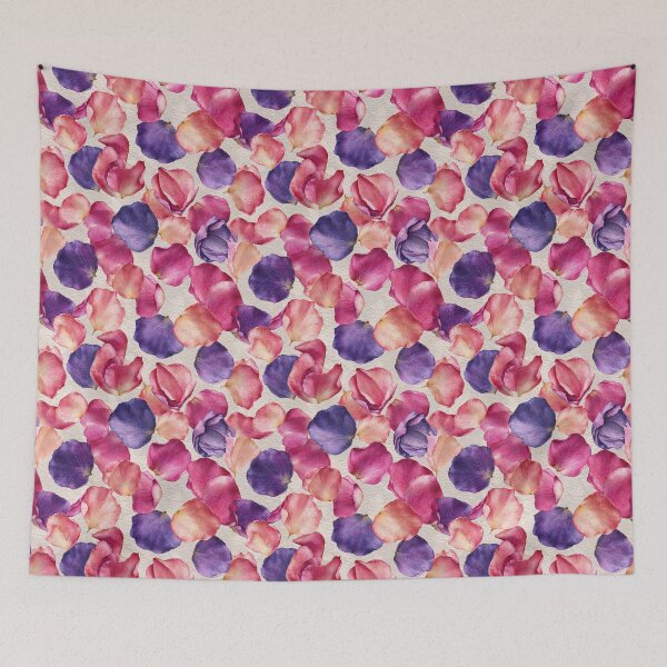 Item preview, Scattered Rose Petals Pink Purple Watercolor Floral designed and sold by Anastasiia Yurevych.
